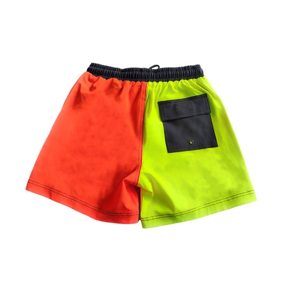 SwimHumyn hi vis swim suit shorts and t-shirt rash guard EUC - Picture 4 of 8